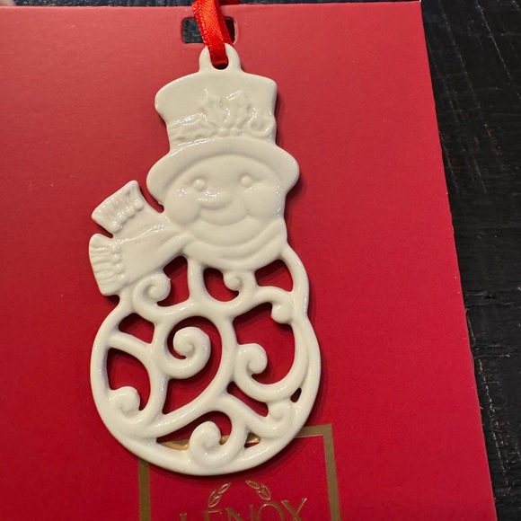 Lenox Other - Lenox Pierced Snowman Charm Ornament Exclusively for Macys Christmas NWT